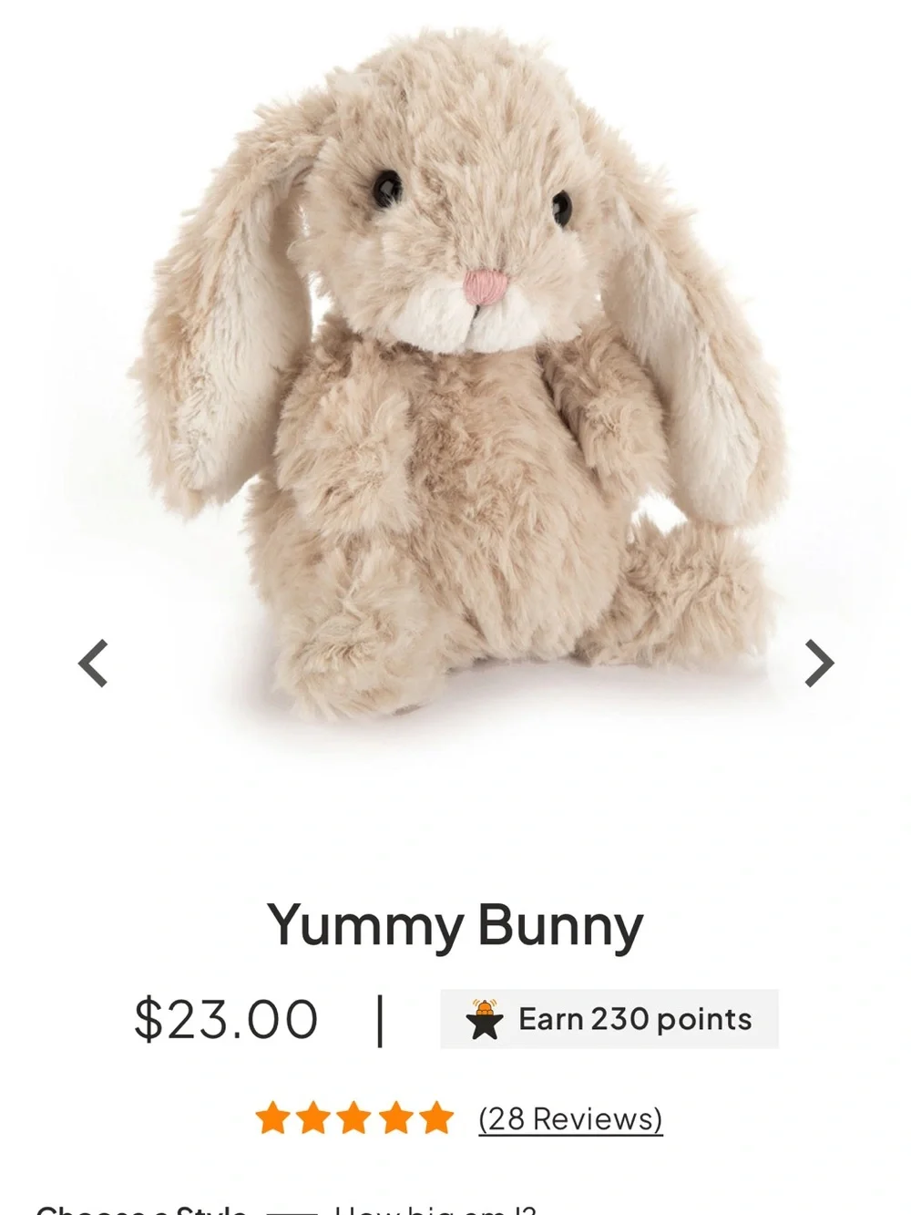 Jellycat Yummy Bunny beige - Picture 3 of 3